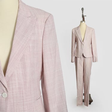 Vintage 80s woven purple suit | 1980s deadstock suit 