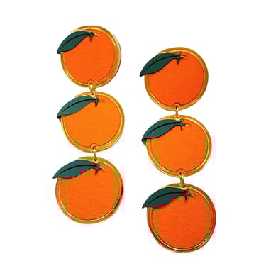 Sample Sale Orange Dangle Earrings