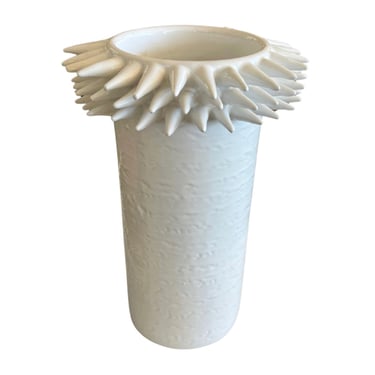 White spike vase