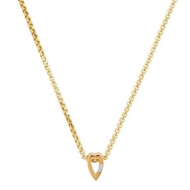 Slide-On Ribbed Mini Heart Necklace (By Special Order)