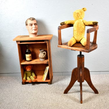 Children's hairdresser's chair by Georg Balss Leipzig EDRA 1910 swivel chair hairdresser's industrial design chair Vintage children's chair 