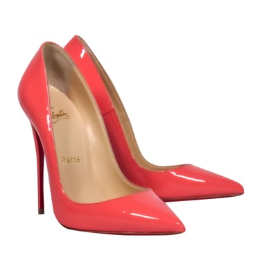 Christian Louboutin - Pink Patent Leather Pointed Toe Stilettos Sz 6