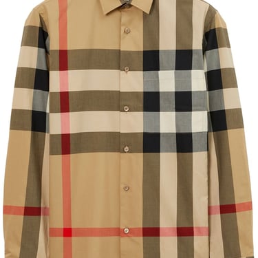 Burberry Men Check Cotton Shirt