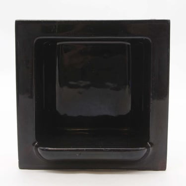 Reclaimed 6.125 in. Black Ceramic Bathtub Soap Dish