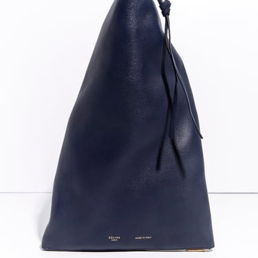 CELINE Navy Leather Clutch Bag