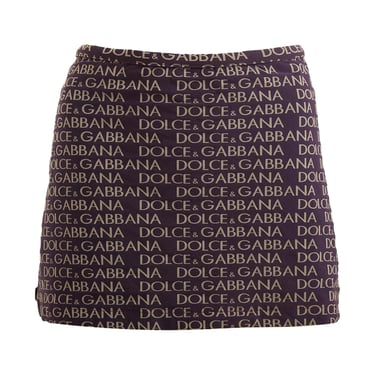 Dolce & Gabbana Purple Logo Skirt