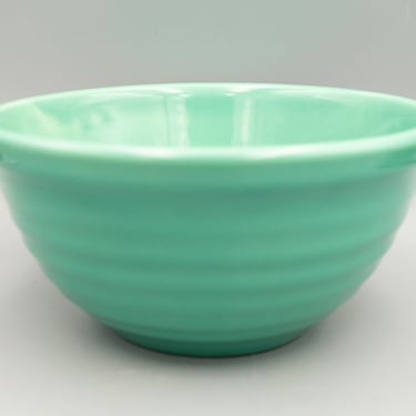 Bauer Hi-Fire Turquoise Mixing Bowl 12 | Vintage California Pottery Mid Century Kitchenware 
