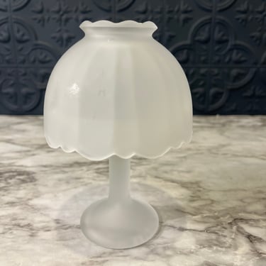 Small Satin Glass Fairy Lamp