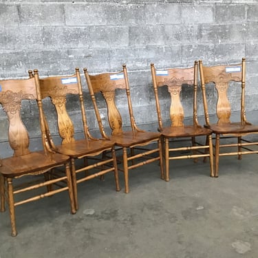 [5] Oak Dining Chairs (Seattle)