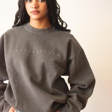 1990s Provincetown Black Garment Dyed Sweatshirt 