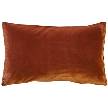 Castello Cinnamon Velvet Pillow 12"x20"