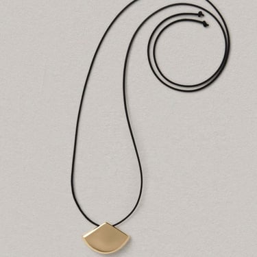 Annika Inez Small Fan Pendant Necklace - Gold/Silver