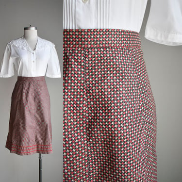 1950s Cotton A Line Skirt 