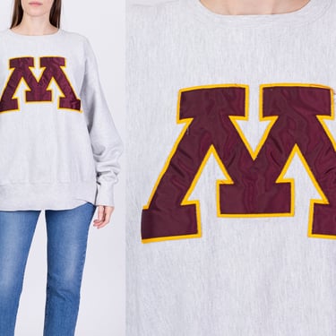 Vintage University of Minnesota Champion Sweatshirt - Unisex XL | 90s Y2K Collegiate Crew Neck Pullover 