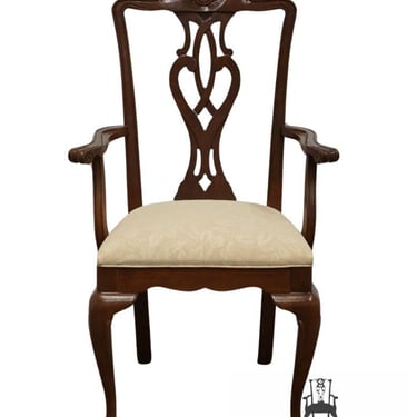 ETHAN ALLEN Georgian Court Collection Solid Cherry Traditional Chippendale Style Dining Arm Chair 11-6420A 