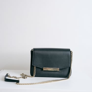 Kate Spade Black Leather Medium "Flap" Crossbody