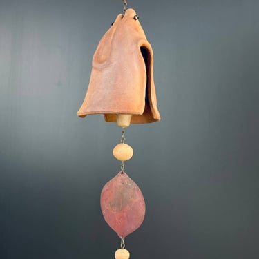 Mid-Century Modern Terracota Wind Chime Bell, c.1970’s 