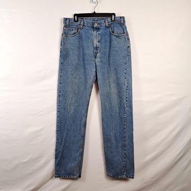 Vintage 90s Levi Strauss High Rise Jeans, Size 35 Waist 