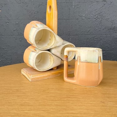 Padillo Ceramic Mug Set and Holder
