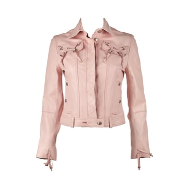 Dior Pink Bondage Leather Jacket