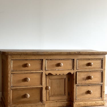 Antique 19th Century English Pine Sideboard/Dresser Base 