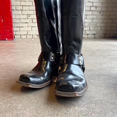 Wmns Size 5, Vintage 1950s Rodeo Brand Black Leather Boots With Box 