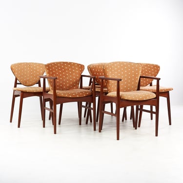 Arne Hovmand Olsen for Onsild Mobelfabrik Mid Century Teak Dining Chairs - Set of 8 - mcm 
