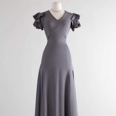 Vintage 1930's Style Silk Evening Dress / SM