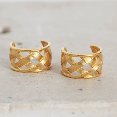 90s Joan Rivers gold plated hoop earrings 