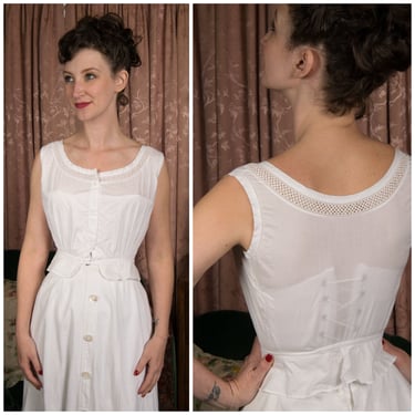 1900s Camisole - Antique Edwardian Cotton Camisole Corset Cover with Eyelet Lace 