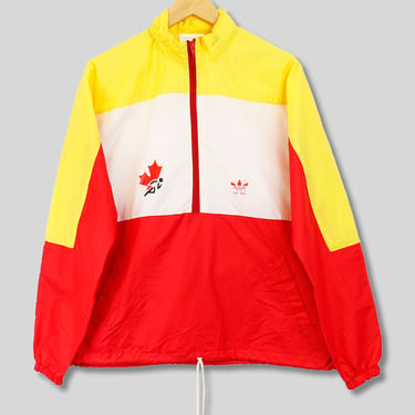 Vintage Adidas Team Canada Half Zip Windbreaker Jacket Sz M