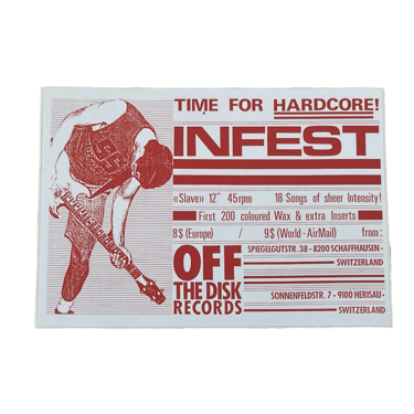 Vintage Infest "Off The Disk Records" Sticker