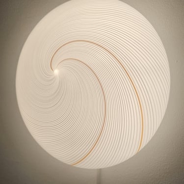 1970s Murano Glass Flush Mount Lamp/ Vintage Italian Ceiling or Wall Light/Mid Century Modern Art Glass Sconce/ MCM Lightning Fixture/70's 