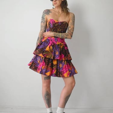 1980's Bird of Paradise Dress