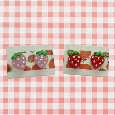 Strawberry Earrings Fruit Studs Cute Summer Kawaii Jewelry 