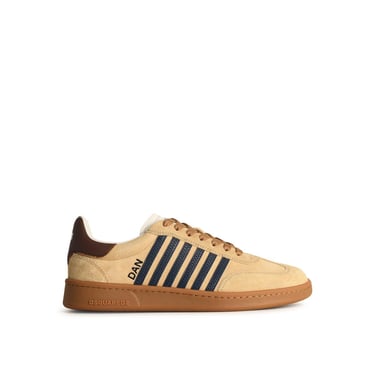 Dsquared2 'Boxer' Beige Suede Sneakers Man