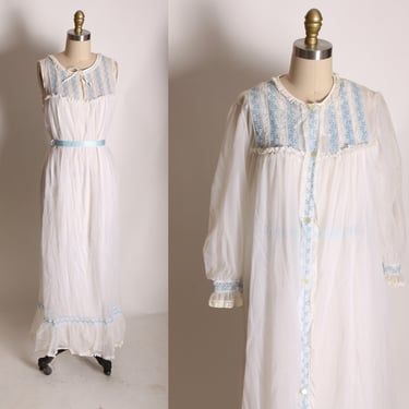 60s WHITE EMBROIDERED NIGHT DRESS