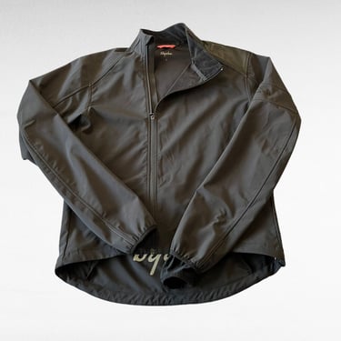 Rapha Women Classic Soft Shell Jacket Large Black Zip Pocket Thumb Hole Full Zip 