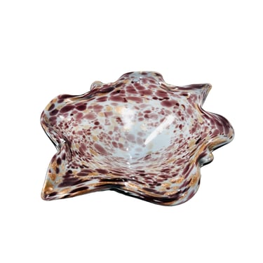 #1482 Murano Glass Purple & Copper Bowl