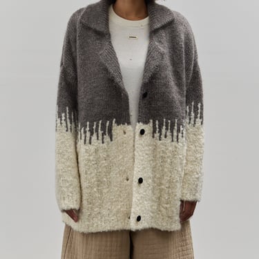 Cordera Silk &amp; Mohair Textured Jacket, Grey Multi