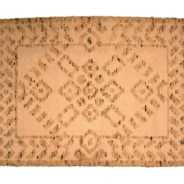 Vintage Swedish Hargarn Wool Rug in Neutrals Contemporary Mid Century 