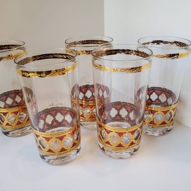 Georges Briard tall glasses signed 
