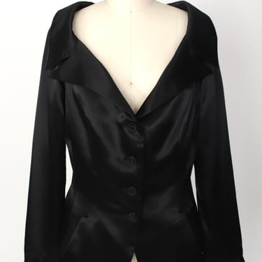 1980s Norma Kamali Satin Blazer