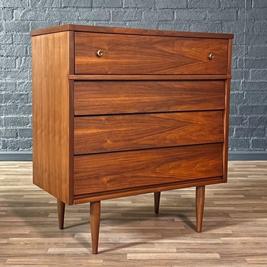 Mid-Century Modern Walnut Highboy Dresser by Harmony House, c.1960’s 