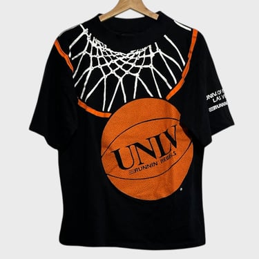 Vintage 1990s UNLV Runnin’ Rebels Basketball Big Print Tee Shirt M