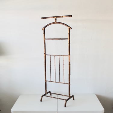 Italian Tole Gilt Faux Bamboo Stand 