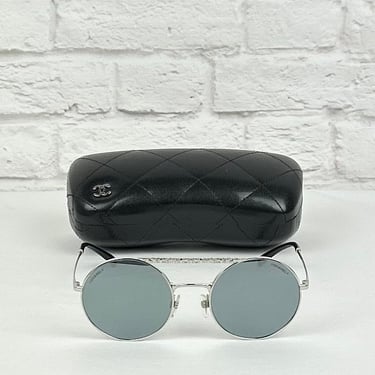 Chanel  Metal Winter Round Sunglasses 4232 Silver