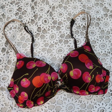 Cherry Print Bra with Underwire