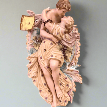 Midcentury Art Nouveau Porcelain Sculpture