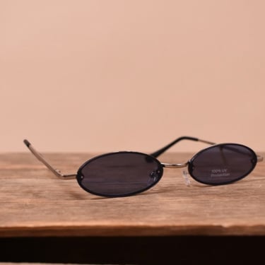 Blue & Black Narrow Y2K Sunglasses